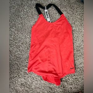 Red Nike workout tank top